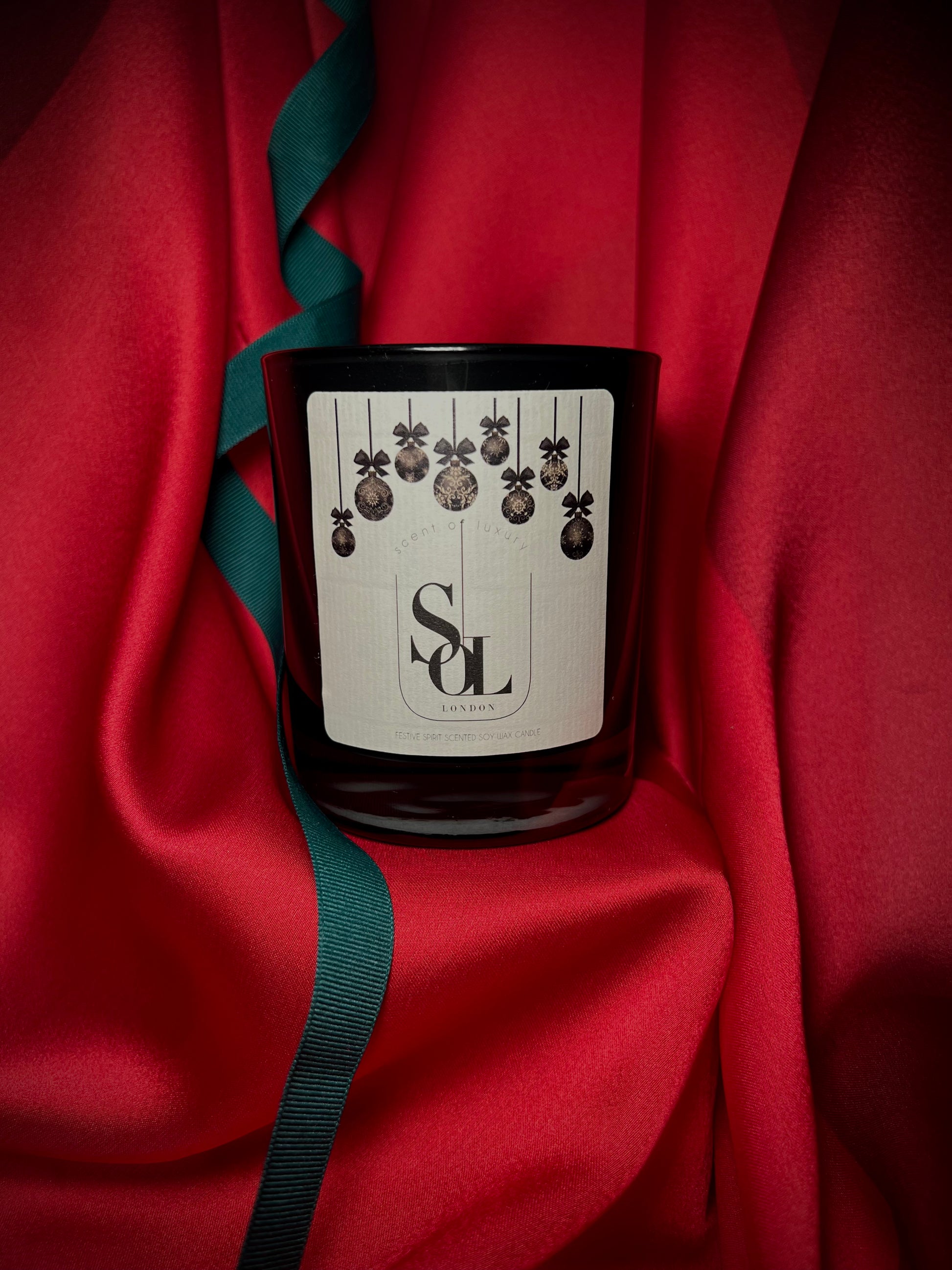 Luxury Christmas festive spirit scented soy wax candle