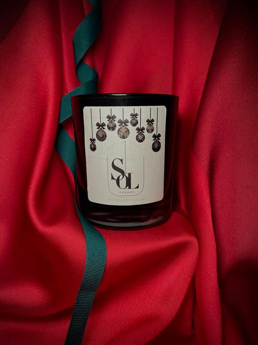 Luxury Christmas festive spirit scented soy wax candle